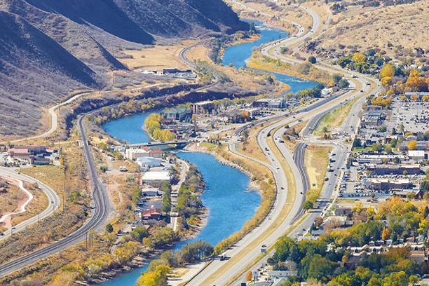 Aerial View of Glenwood Springs